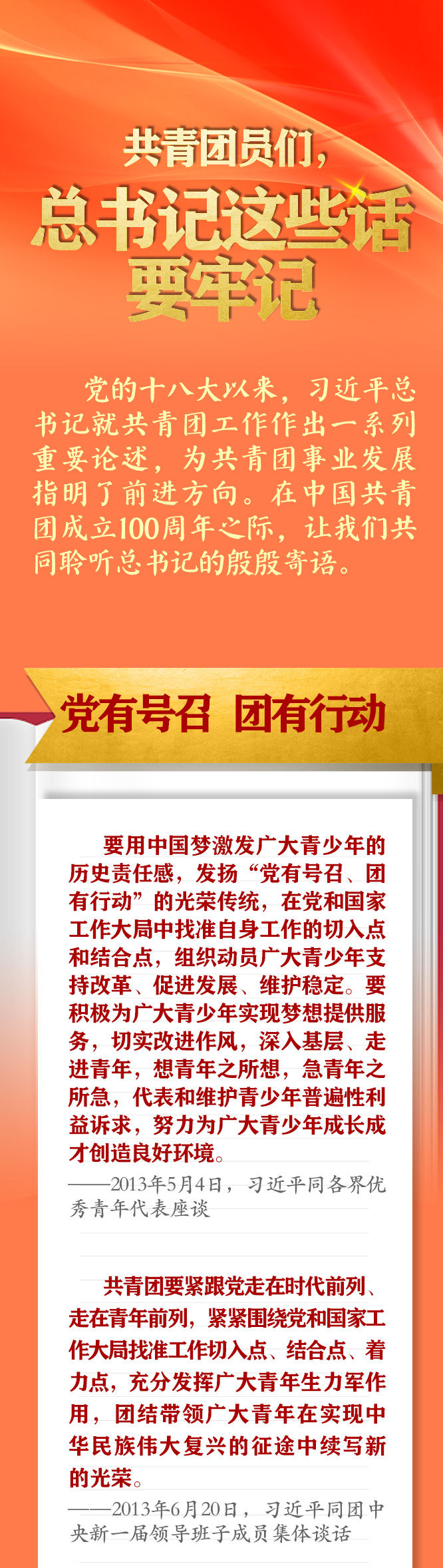 手繪長卷 | 共青團(tuán)員們，總書記這些話要牢記