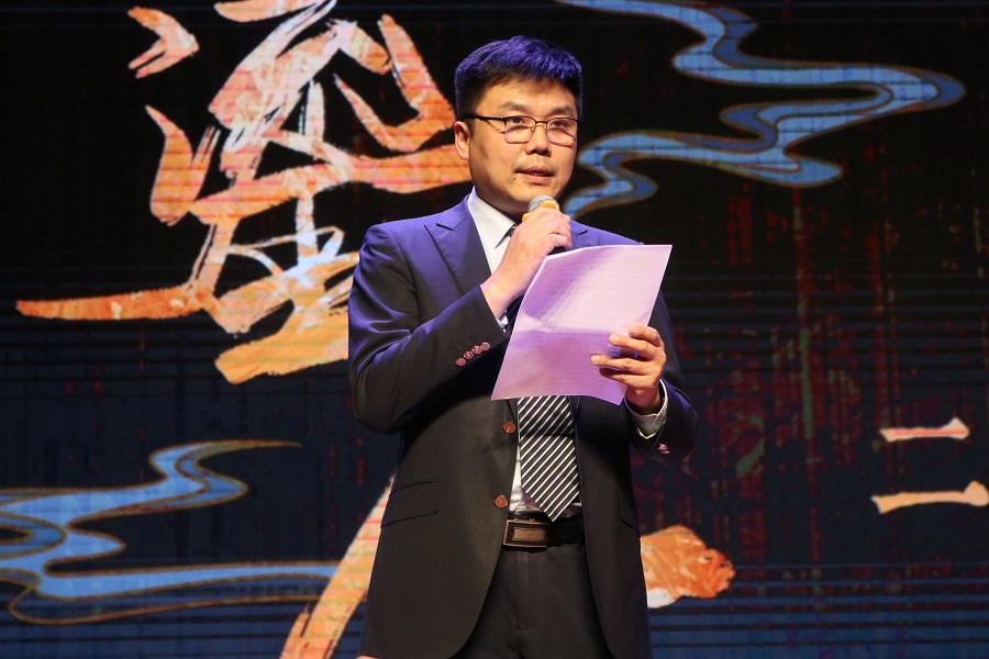 北京外國(guó)語(yǔ)大學(xué)黨委常委、副校長(zhǎng)趙剛在活動(dòng)現(xiàn)場(chǎng)講話。主辦方供圖