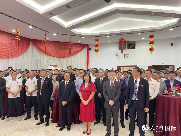 駐尼日利亞使館春節(jié)招待會(huì)現(xiàn)場(chǎng)。人民網(wǎng)記者 姜宣攝