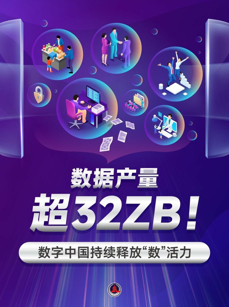 新華鮮報(bào)｜數(shù)據(jù)產(chǎn)量超32ZB！數(shù)字中國(guó)持續(xù)釋放“數(shù)”活力