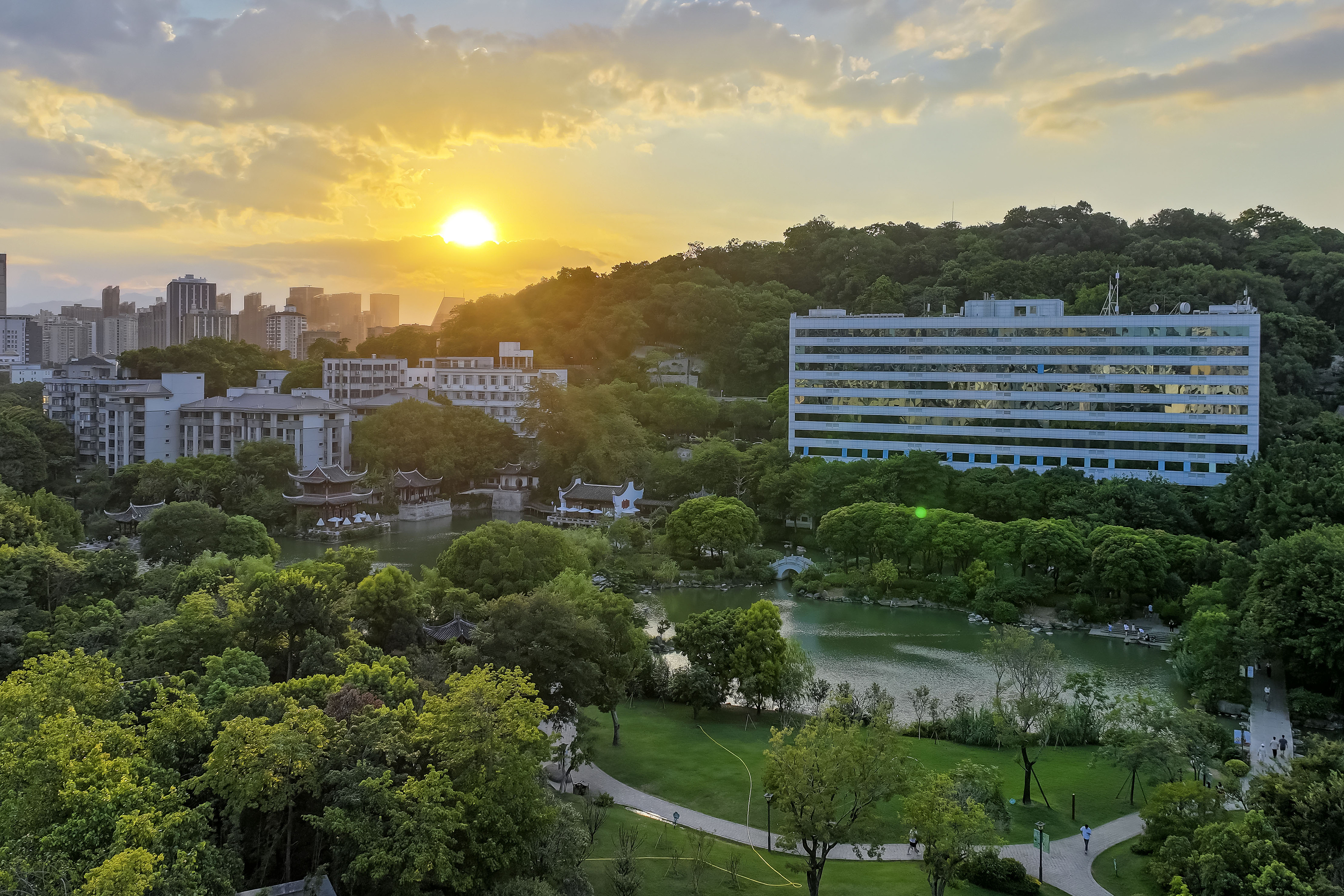 2024年7月17日，福州市鼓樓區(qū)黎明湖生態(tài)濕地公園。