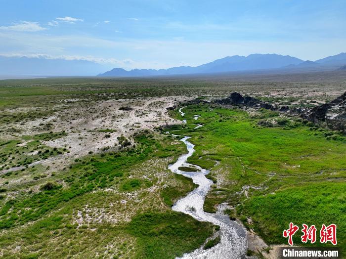 圖為航拍都蘭湖國(guó)家濕地公園綠意盎然?！∑钤鲚?攝