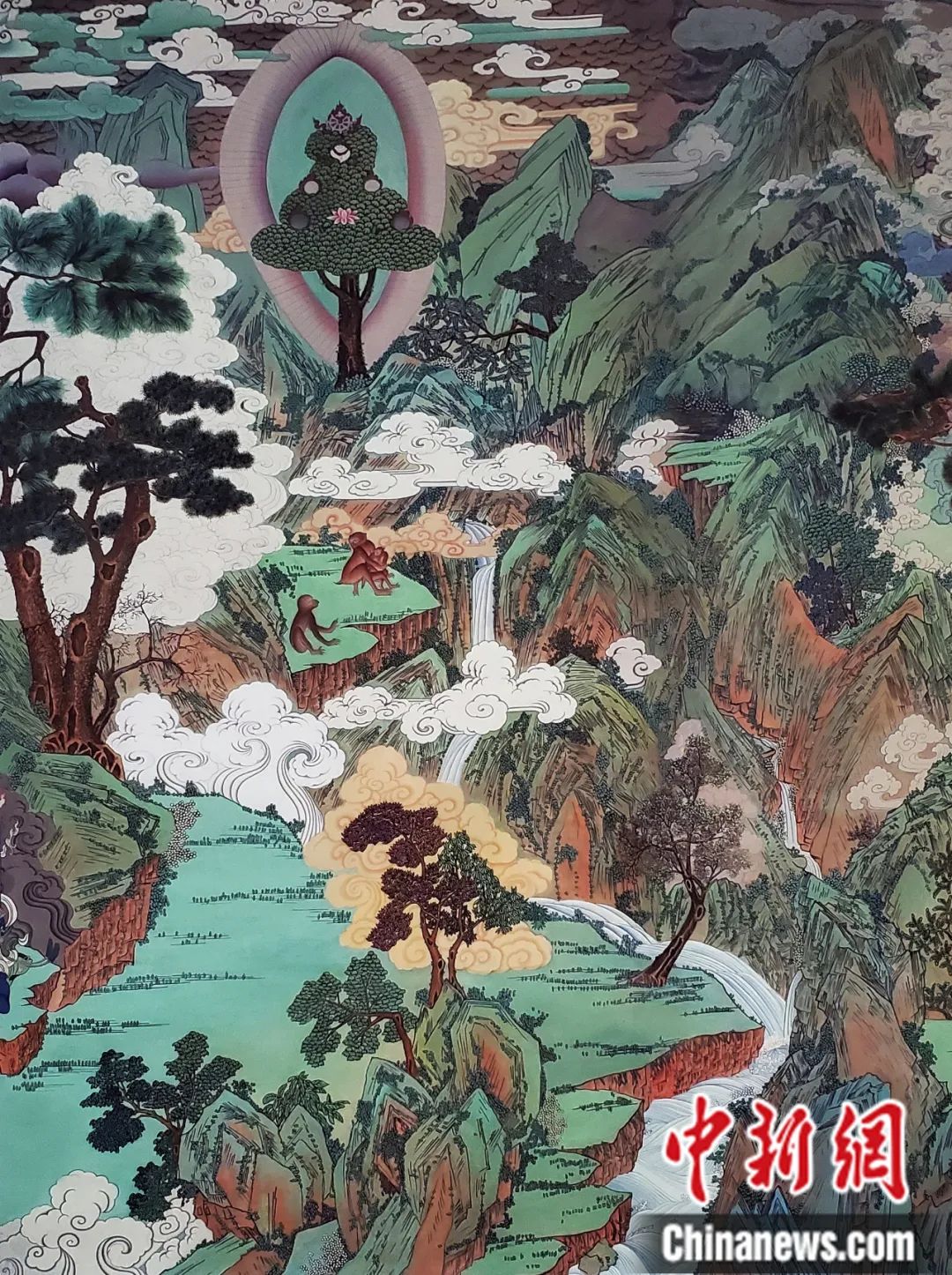 臨摹、補繪的青海瞿曇寺壁畫。受訪者 供圖