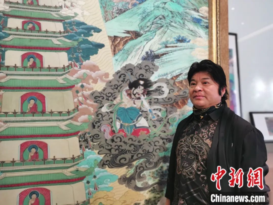 國家一級美術(shù)師劉觖。張?zhí)砀?攝
